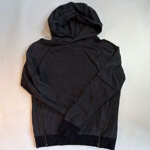 Hard to find Lululemon Women’s Gray Pullover Hoodie Size 4 Hooded Zipper Accents